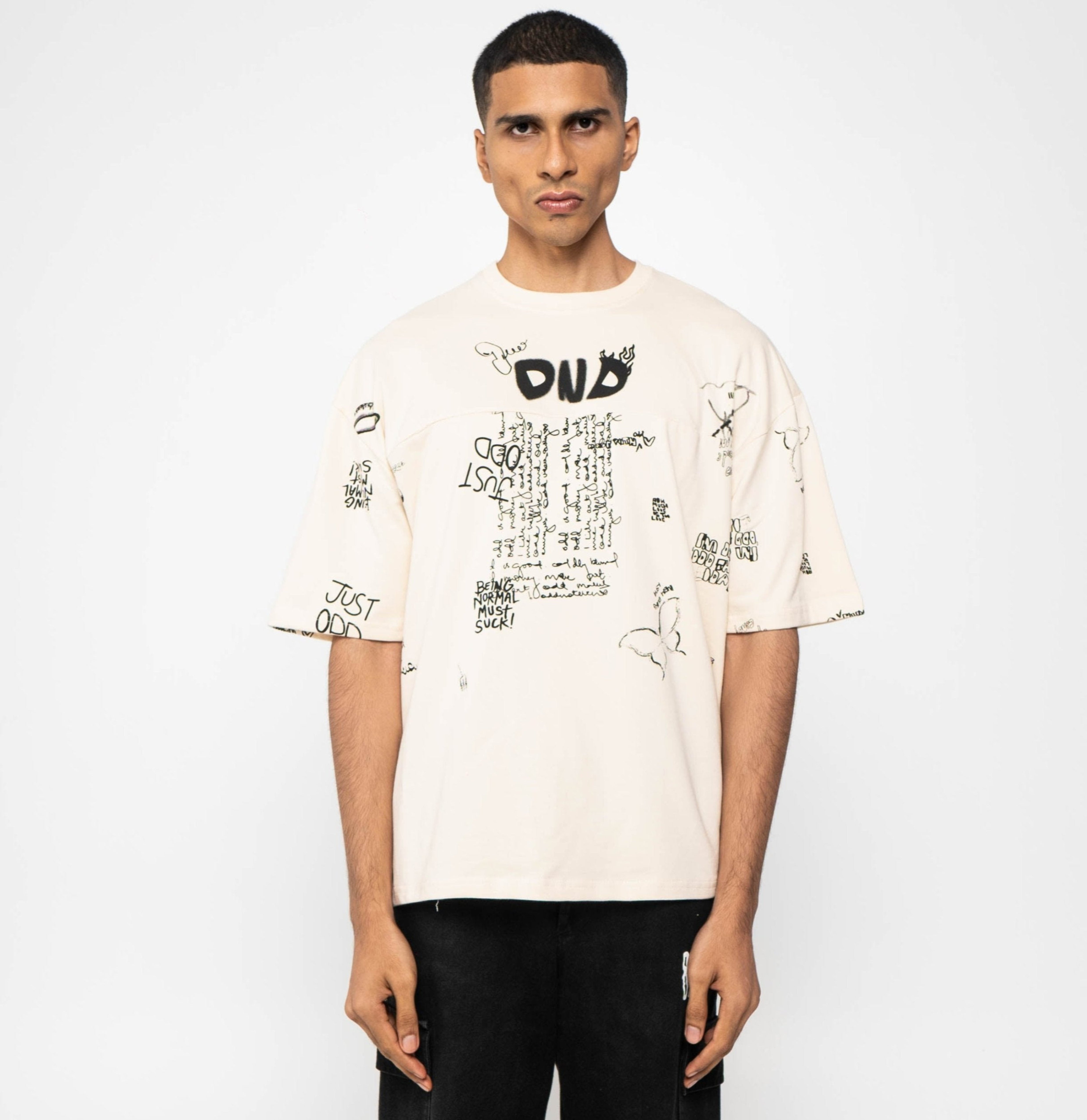 Beige Scribble Tshirt