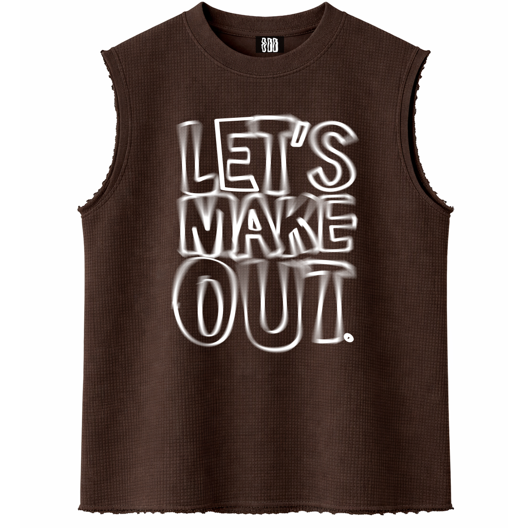 Makeout Brown Sleeveless T Shirt