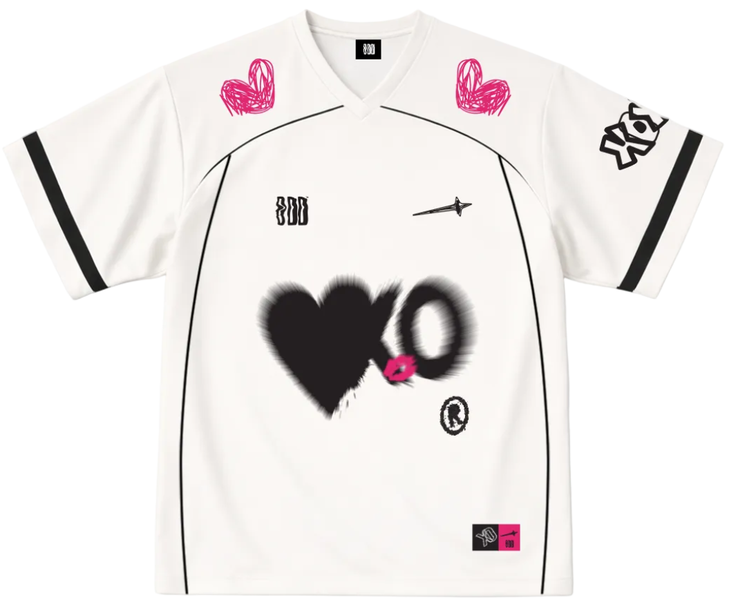 Comet x Odd Scribbled Heart White Jersey