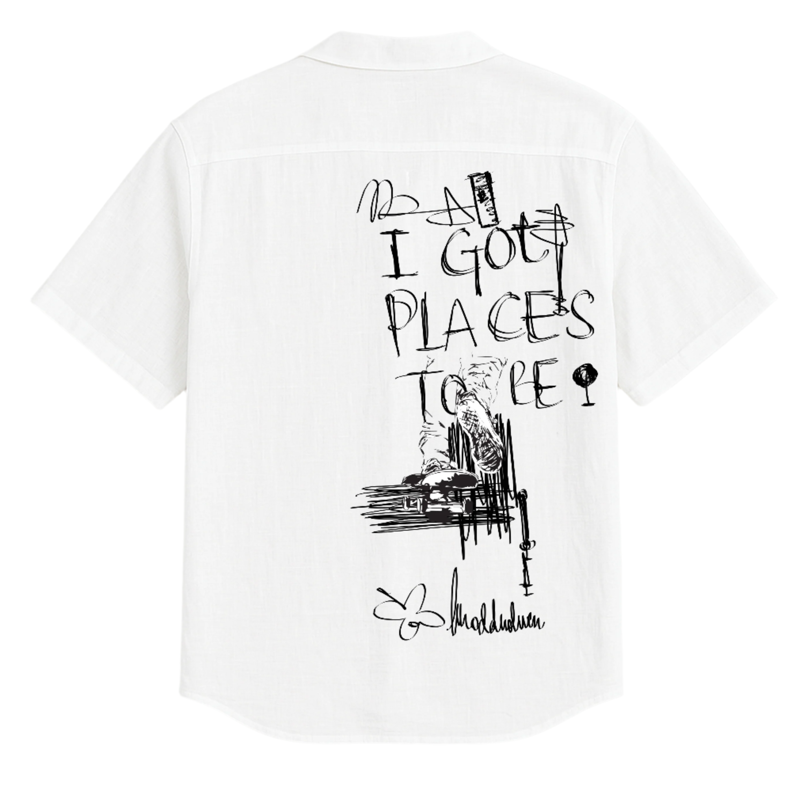 'Places to be' Linen Shirt