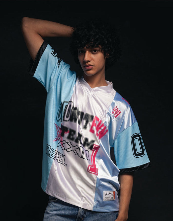 Half n Half Jersey - graphic streetwear fashion jersey, Odd Not Even
