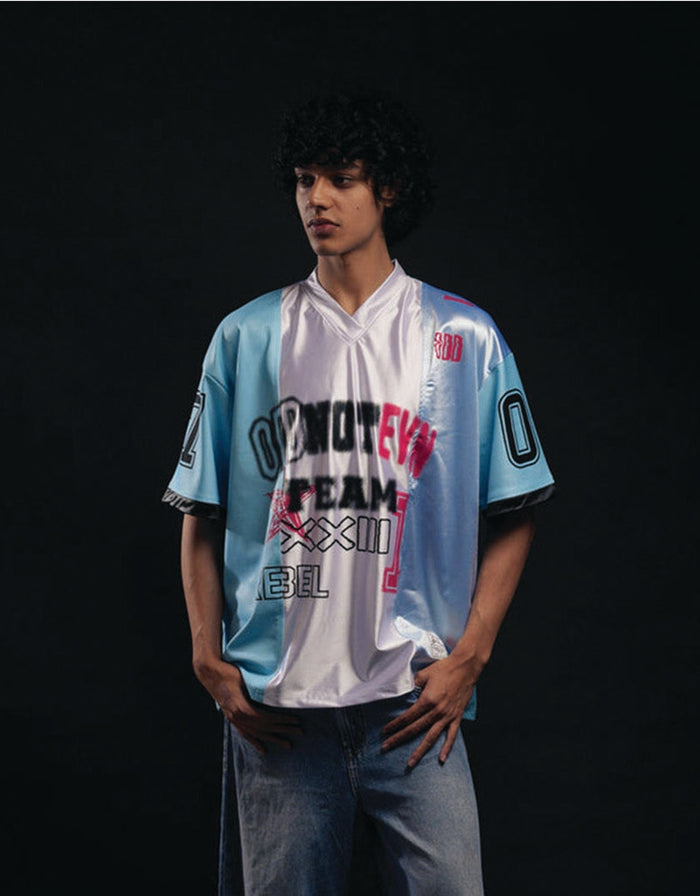 Half n Half Jersey - relaxed fit fashion jersey, Odd Not Even streetwear