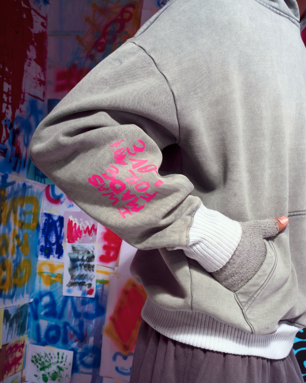 Made For Love Hoodie - Washed Grey