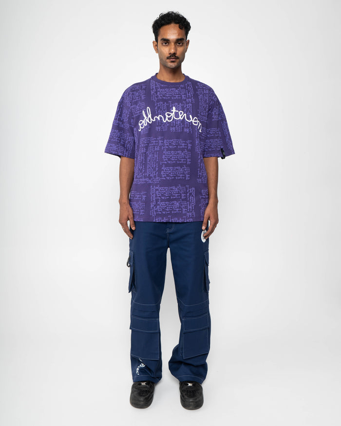 NOT BASIC PURPLE TSHIRT - streetwear oversized t-shirt in purple