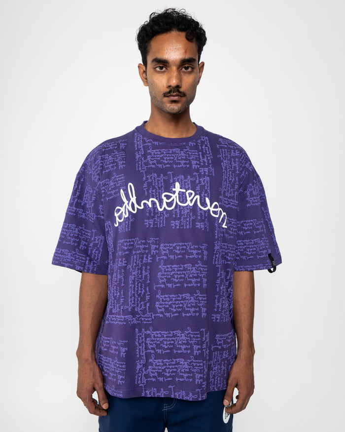 NOT BASIC PURPLE TSHIRT - relaxed fit oversized t-shirt, Odd Not Even streetwear