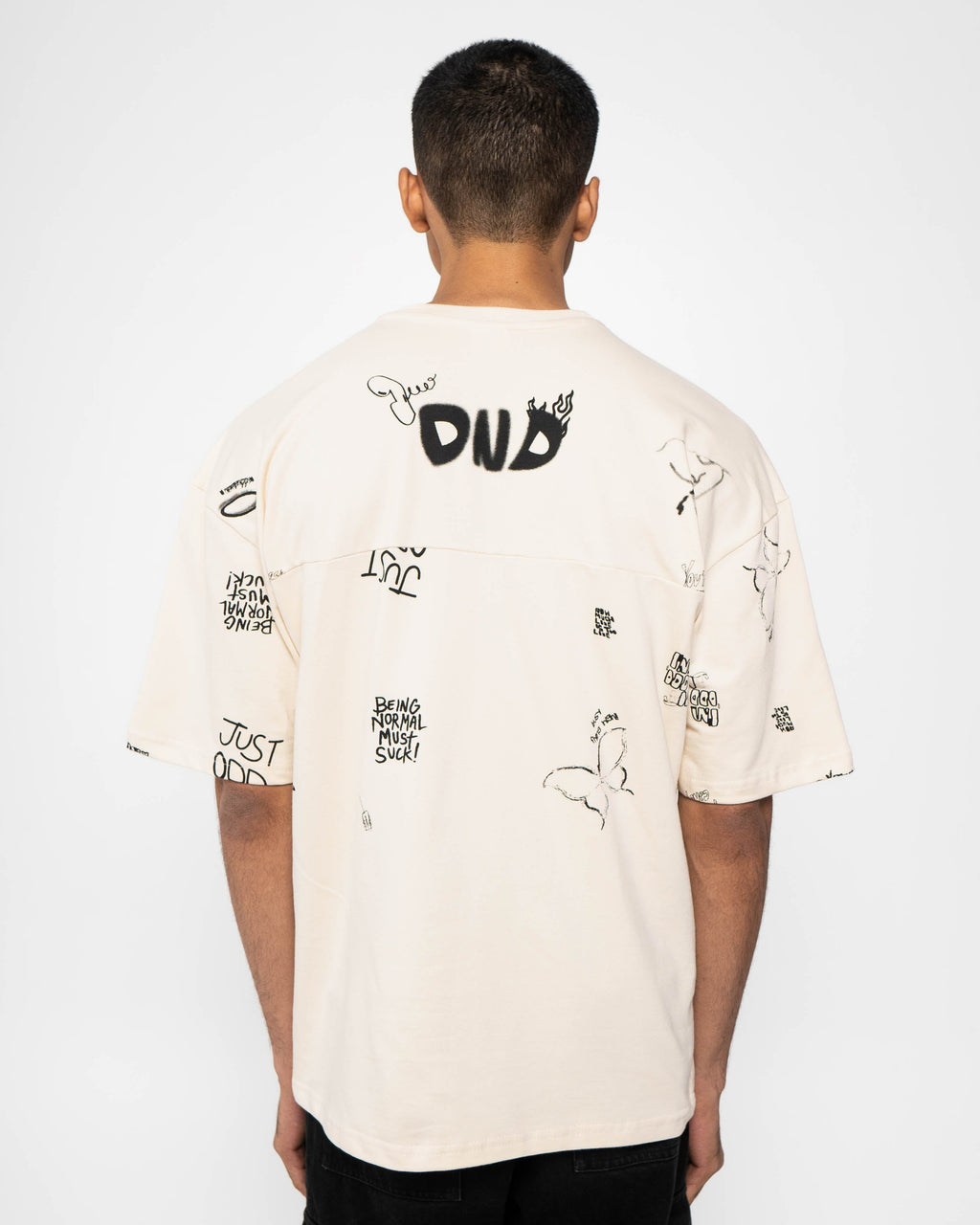 Beige Scribble Tshirt