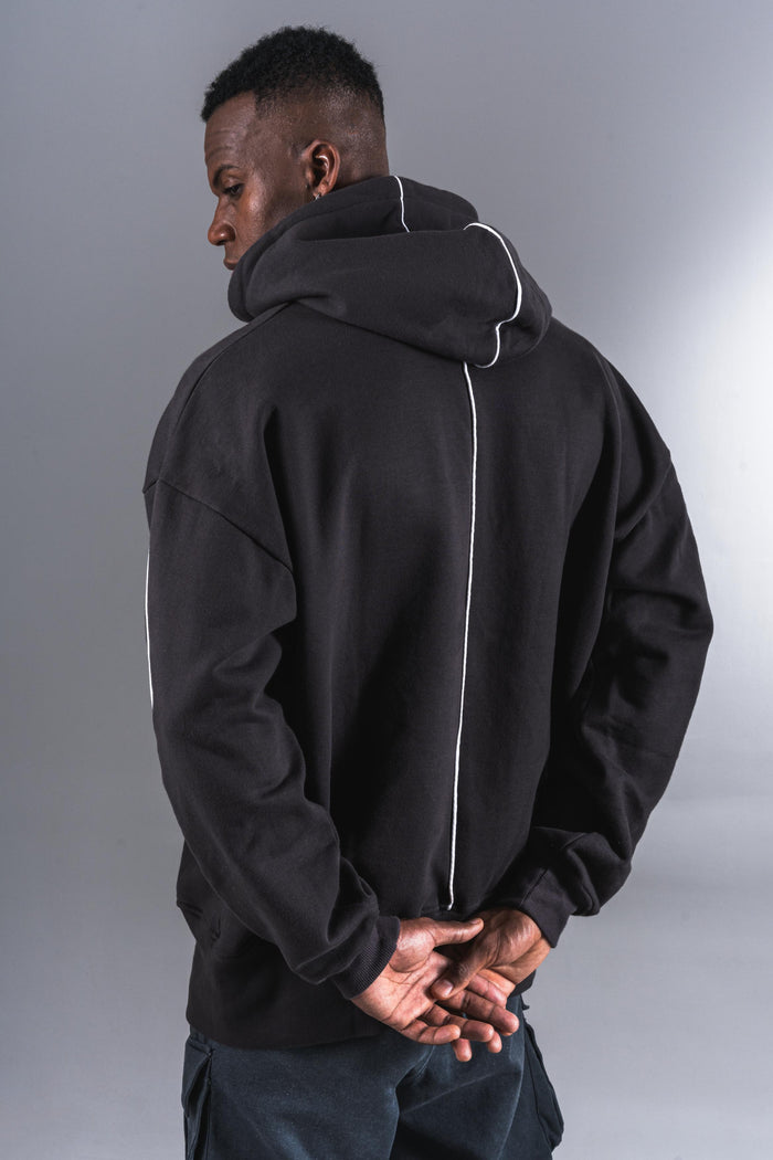 Blurred Odd Grey Oversized Hoodie - relaxed fit hoodie, Odd Not Even streetwear
