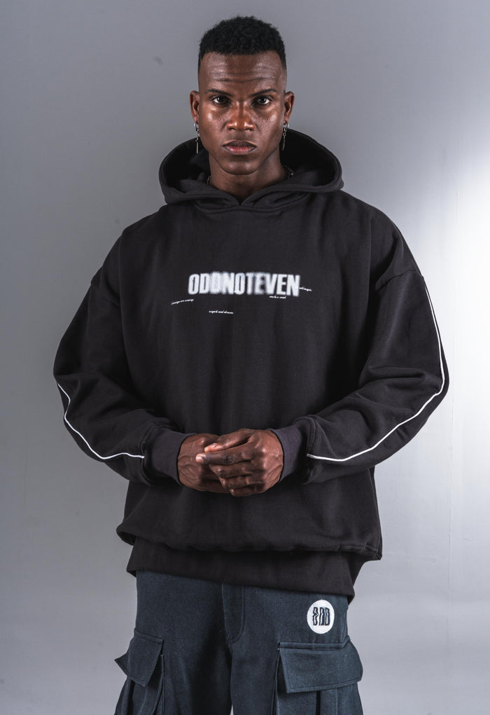 Blurred Odd Grey Oversized Hoodie - streetwear hoodie in grey