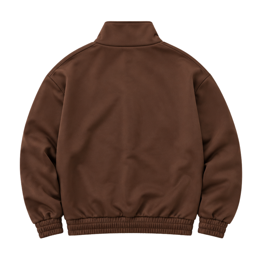 Suede Scuba Jacket - Brown