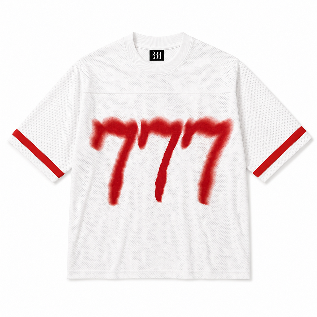 777 White Basic Jersey
