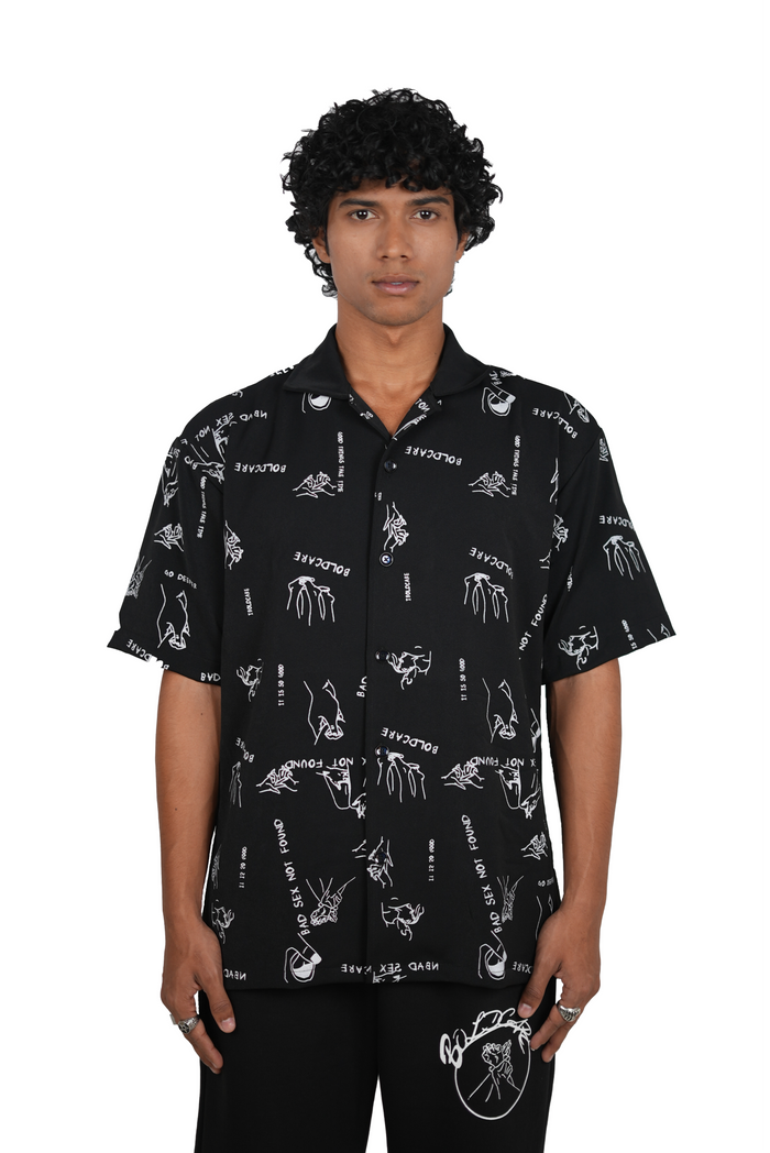Boldcare Scribble Shirt - streetwear oversized shirt for men and women