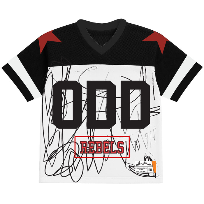 Scribbled Black Jersey - oversized fashion jersey by Odd Not Even