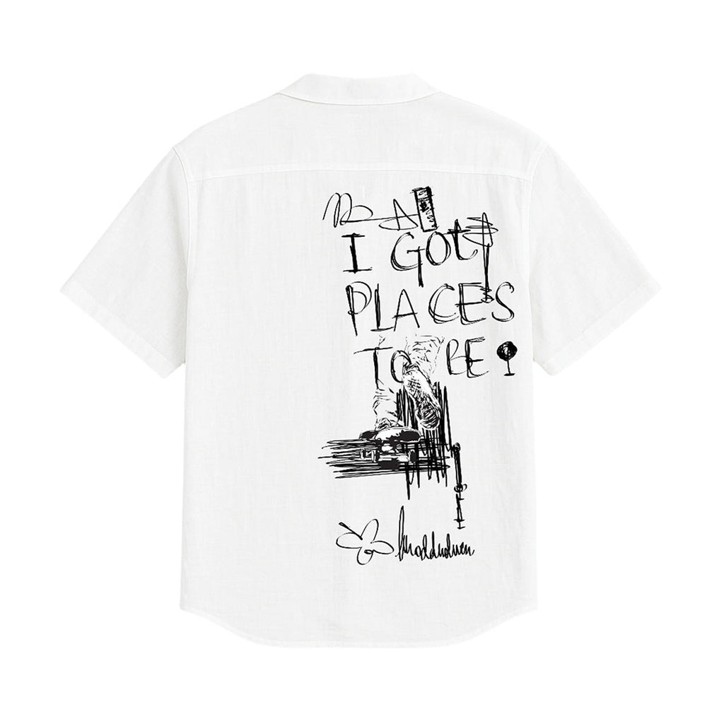 'Places to be' Linen Shirt