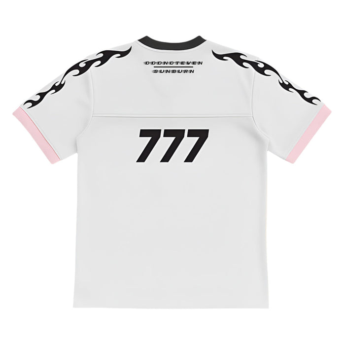 777 White Jersey - graphic streetwear fashion jersey, Odd Not Even