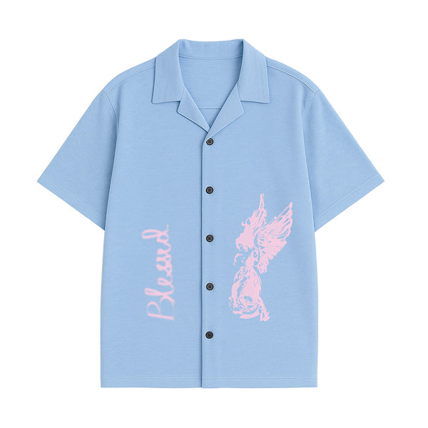 Blessed Blue Shirt - oversized shirt by Odd Not Even