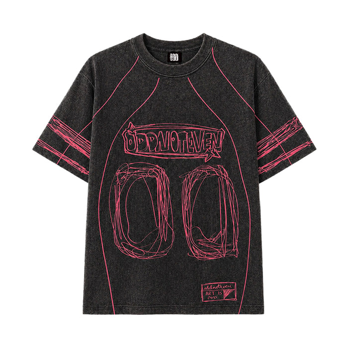 Black-Red Jersey Tshirt - jersey t-shirt by Odd Not Even