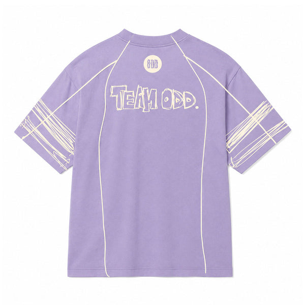 Lavender Jersey Tshirt - graphic streetwear jersey t-shirt, Odd Not Even