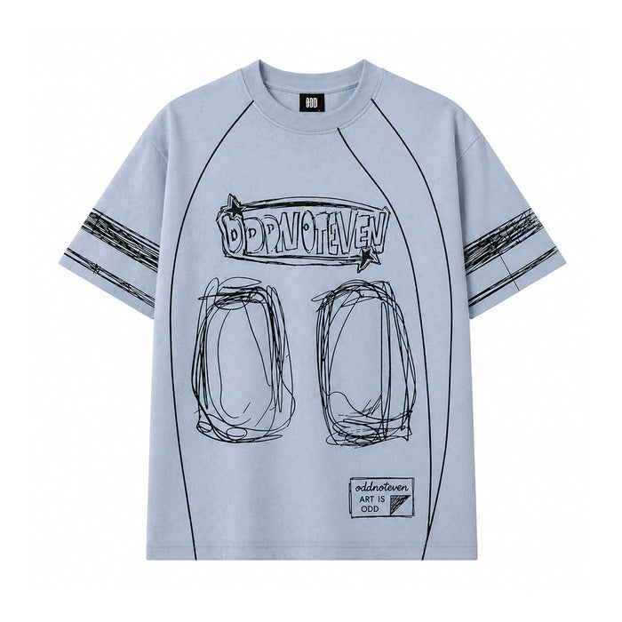 Sky Blue Jersey Tshirt - jersey t-shirt by Odd Not Even
