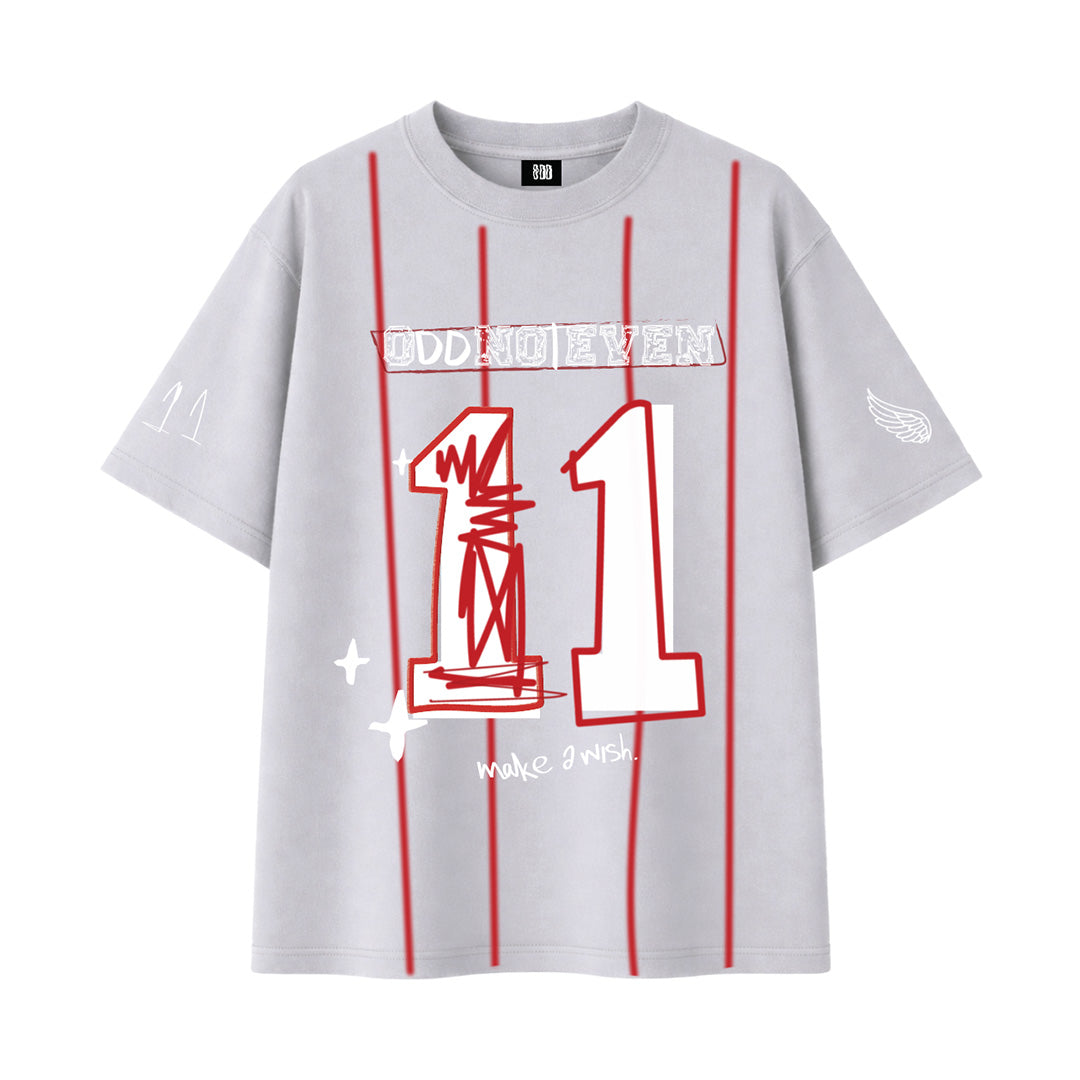 'Make A Wish' Grey Jersey Tshirt