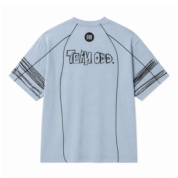 Sky Blue Jersey Tshirt - graphic streetwear jersey t-shirt, Odd Not Even