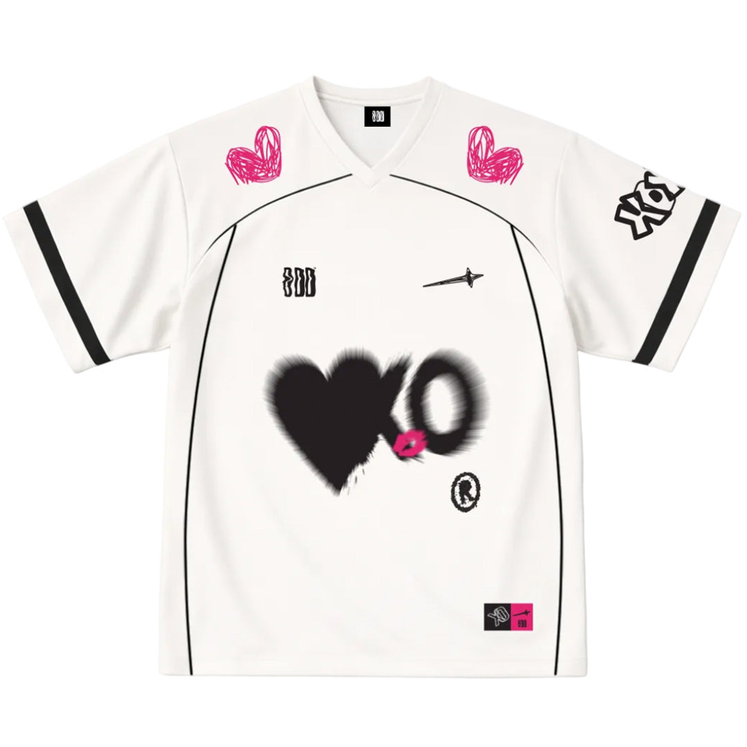 Comet x Odd Scribbled Heart White Jersey
