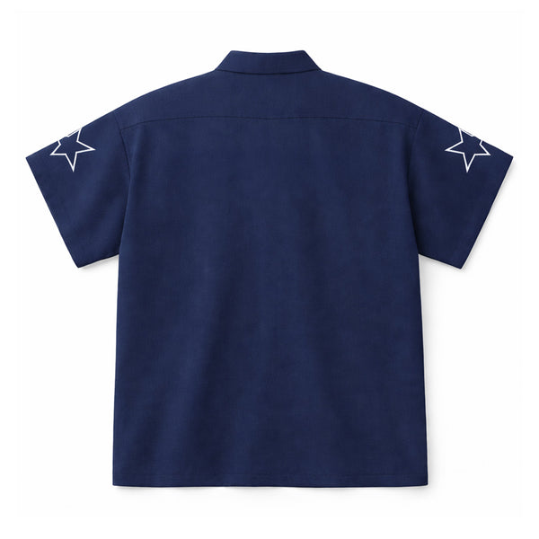 Odd League Navy Blue Shirt - graphic streetwear oversized shirt, Odd Not Even