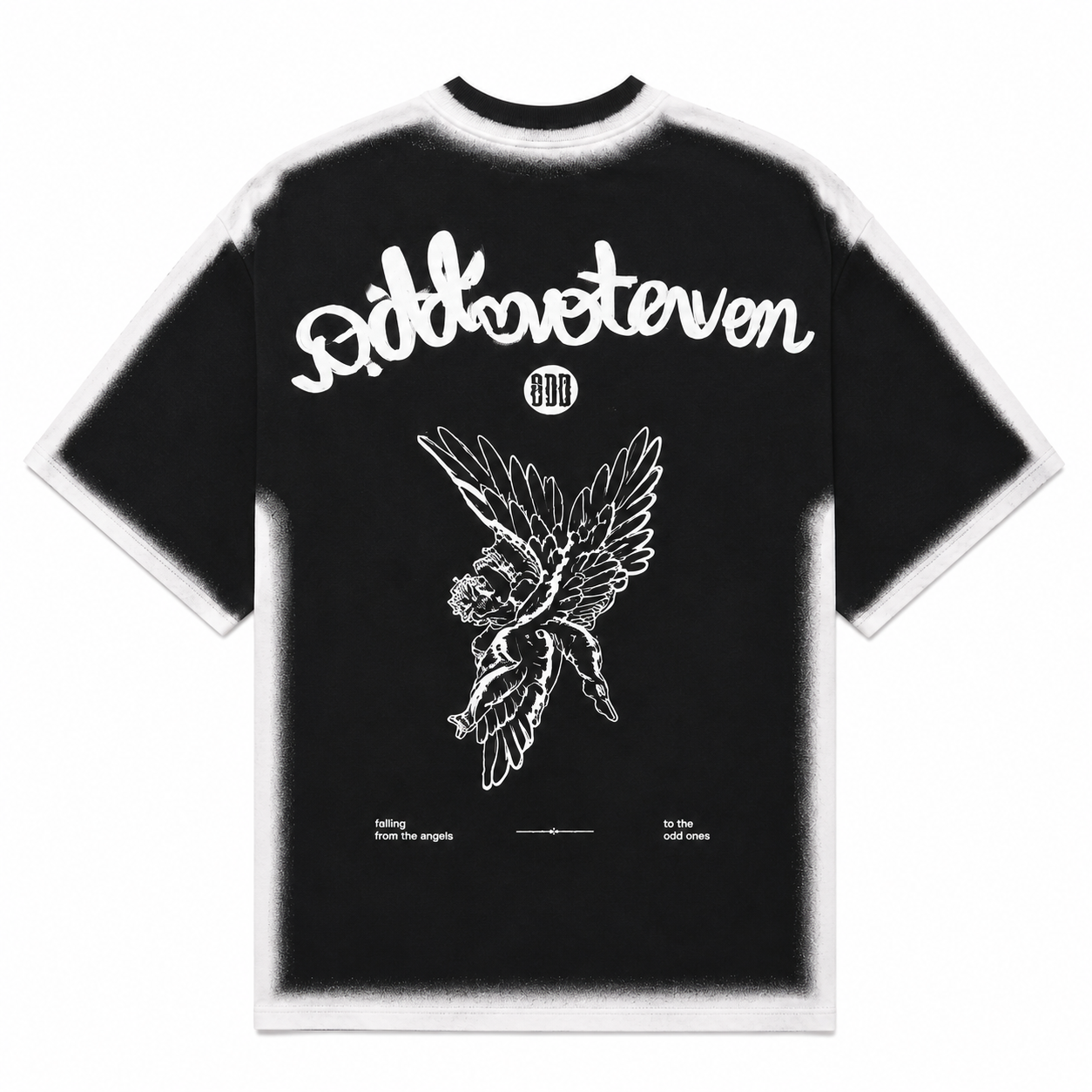 Falling Angel Oversized Tshirt Black