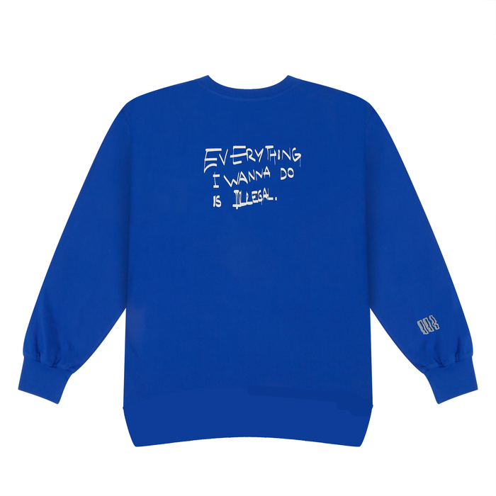 Illegal Oversized Sweatshirt - graphic streetwear sweatshirt, Odd Not Even