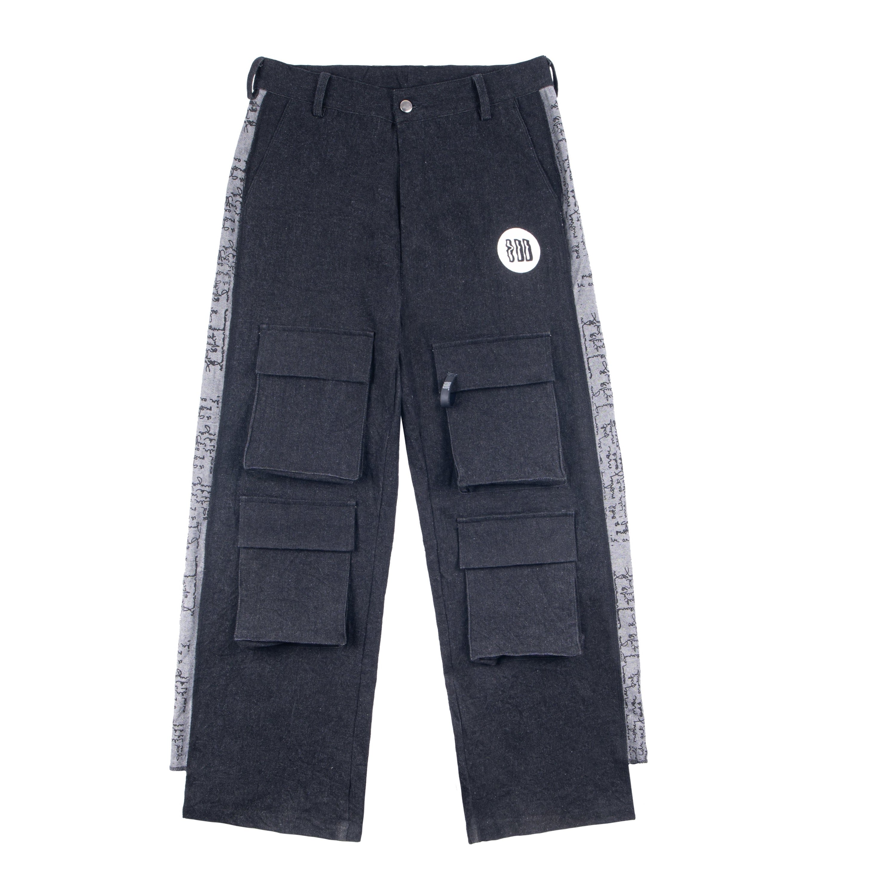 SCRIBBLED PANEL PANTS