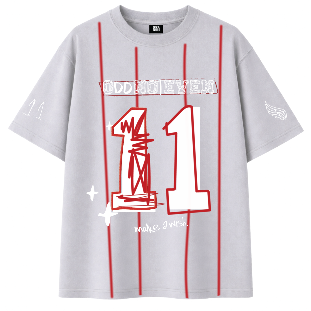 'Make A Wish' Grey Jersey Tshirt