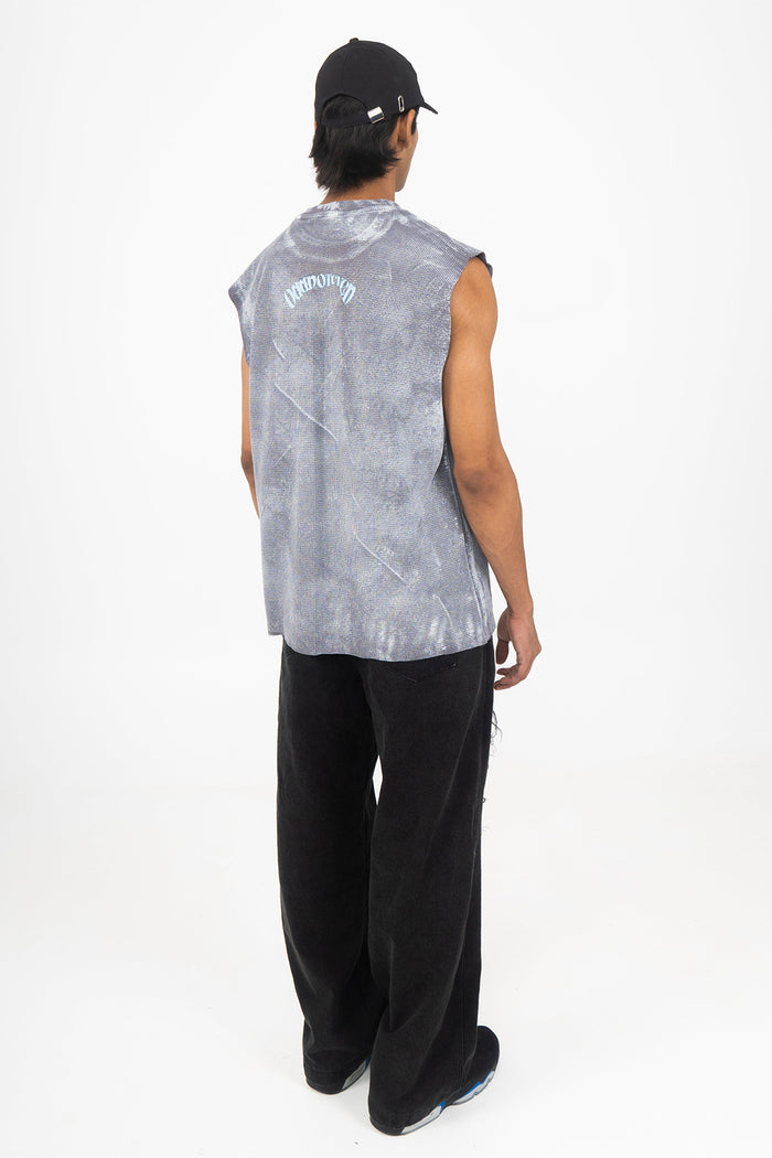 'New Friends' Sleeveless Tee - relaxed fit sleeveless tee, Odd Not Even streetwear