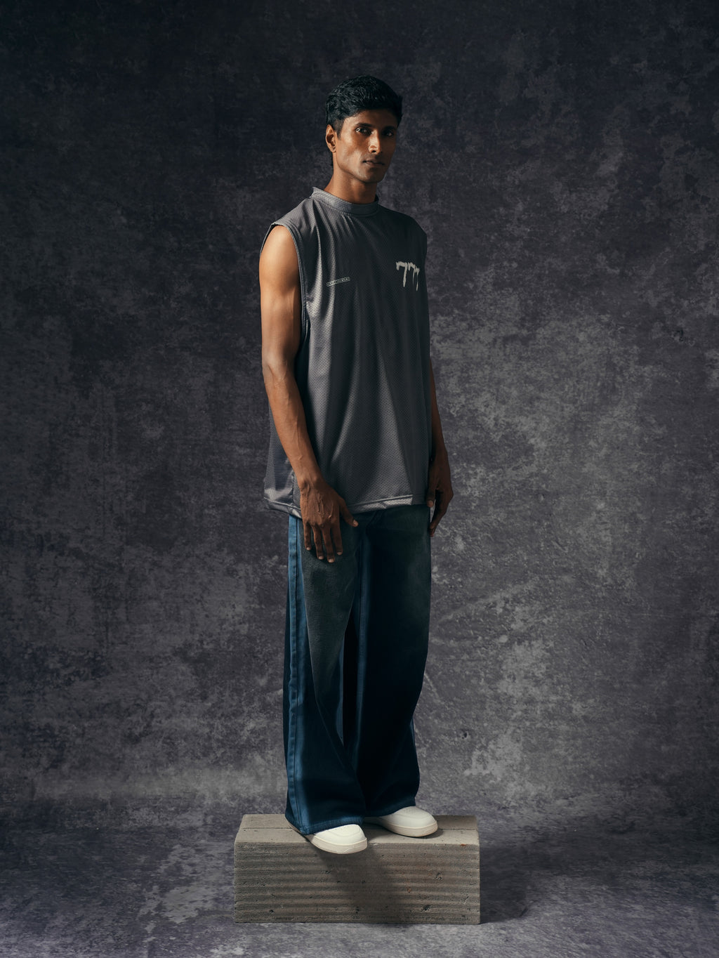 777 Grey Basic Sleeveless Jersey