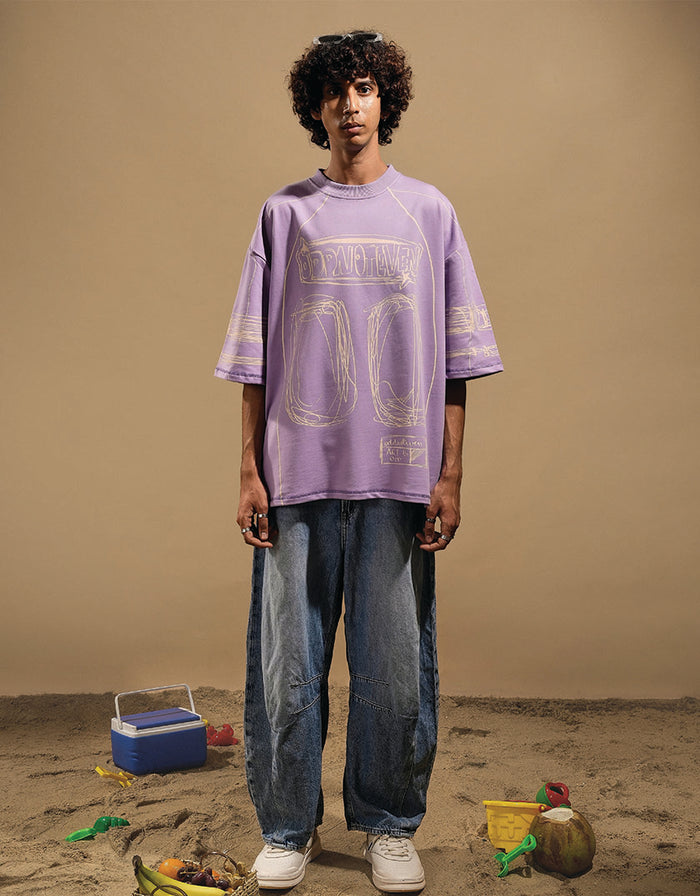 Lavender Jersey Tshirt - streetwear jersey t-shirt in lavender