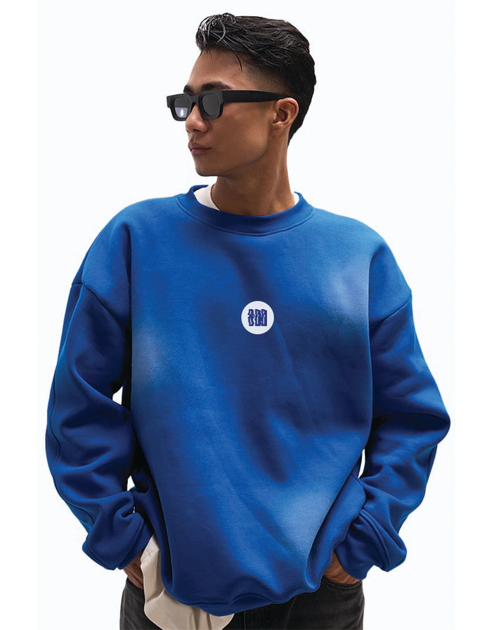 Royal Blue Spray Sweatshirt - streetwear sweatshirt in royal blue