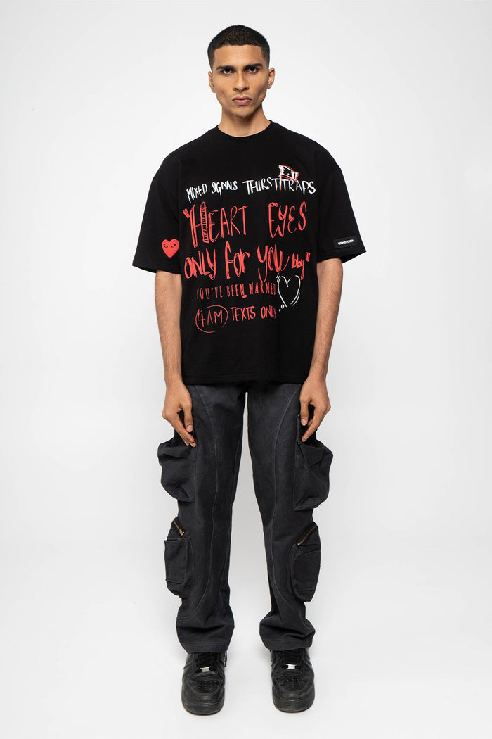 RED FLAG TSHIRT - streetwear oversized t-shirt in red