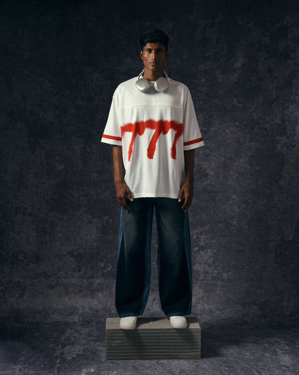777 White Basic Jersey