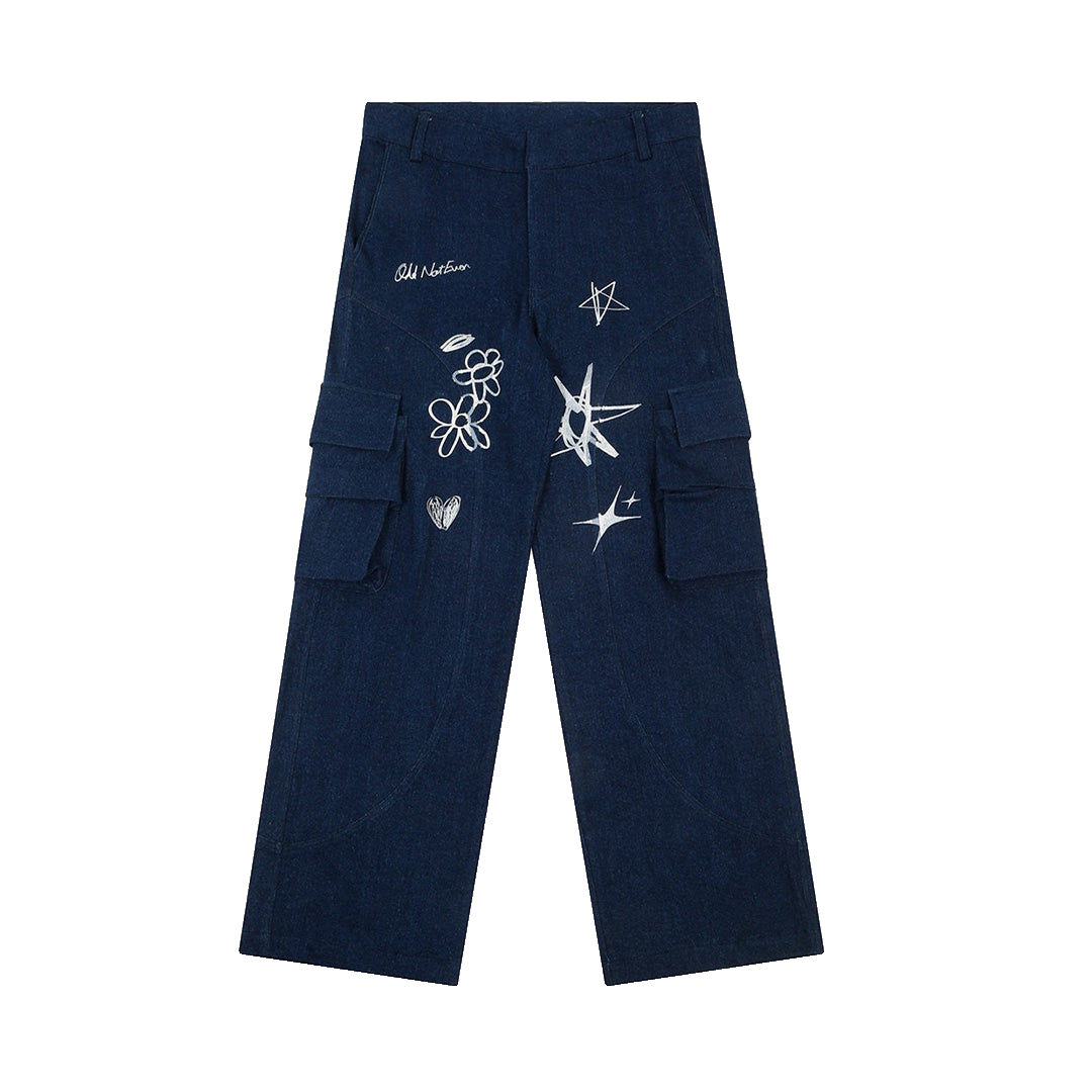 'Art Is Odd' Denim Pants