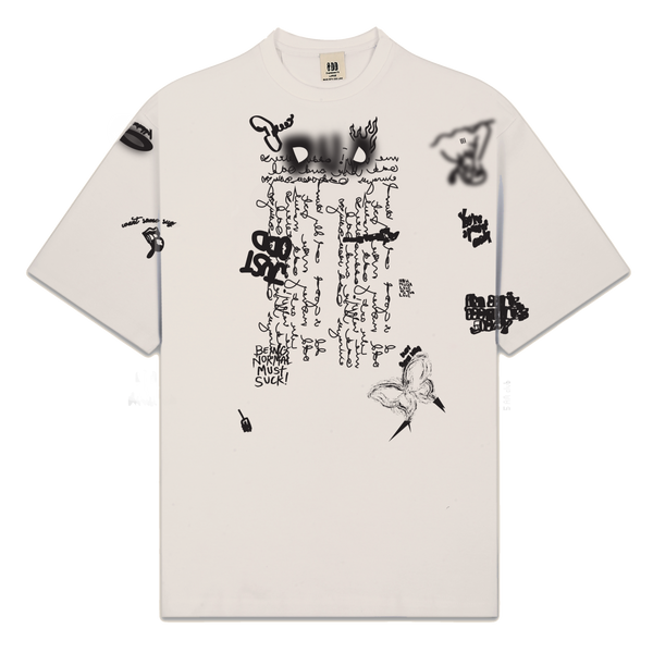Beige Scribble Tshirt