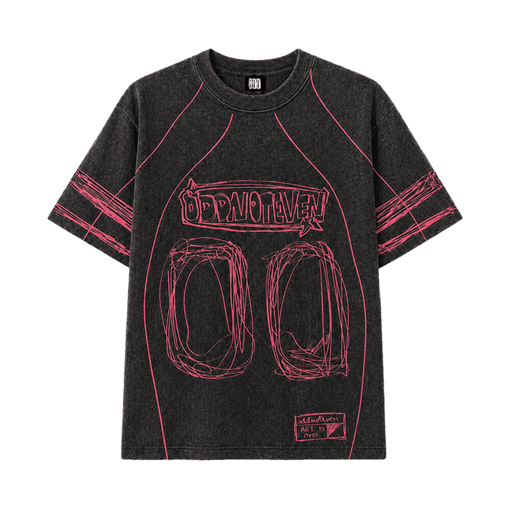 Black-Red Jersey Tshirt