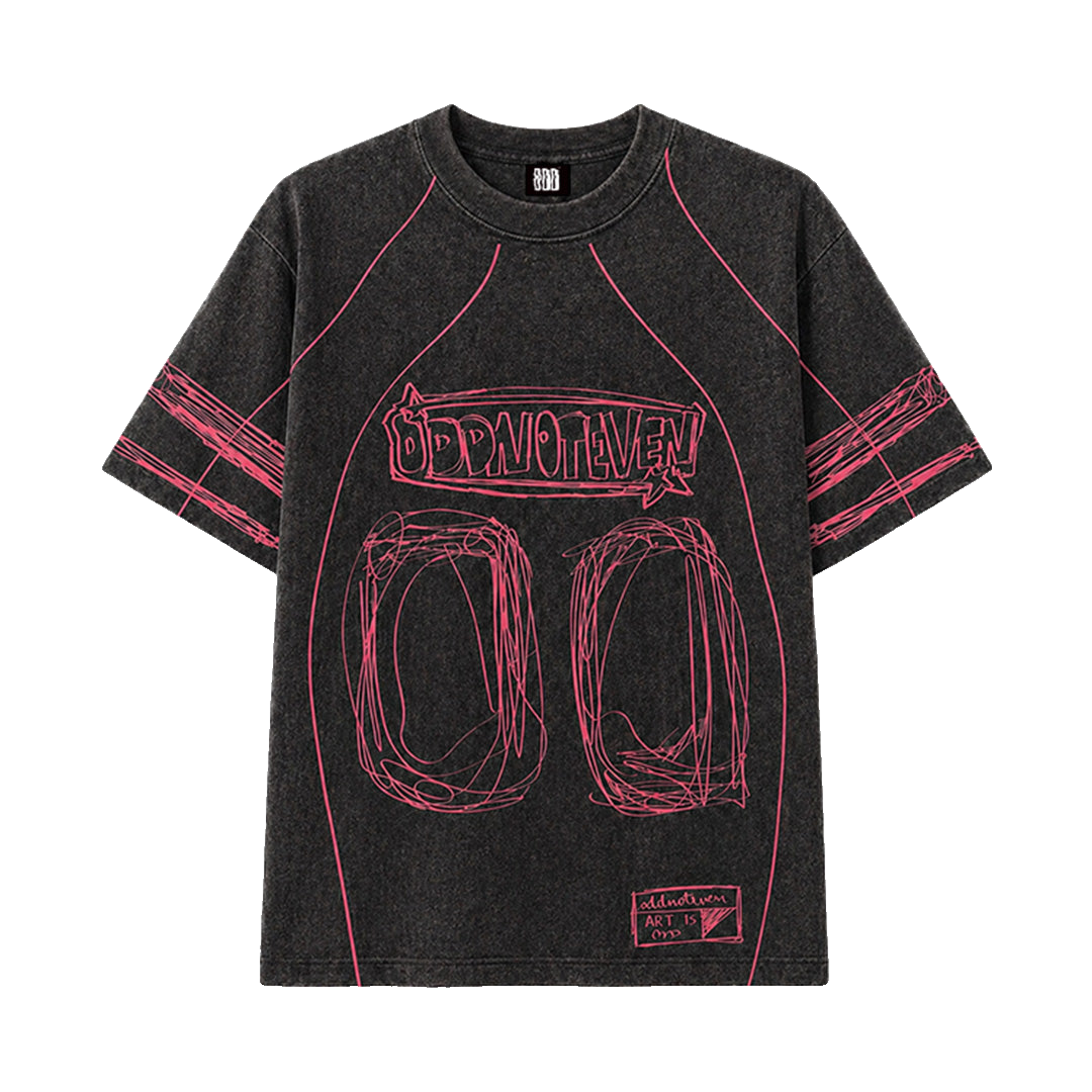 Black-Red Jersey Tshirt
