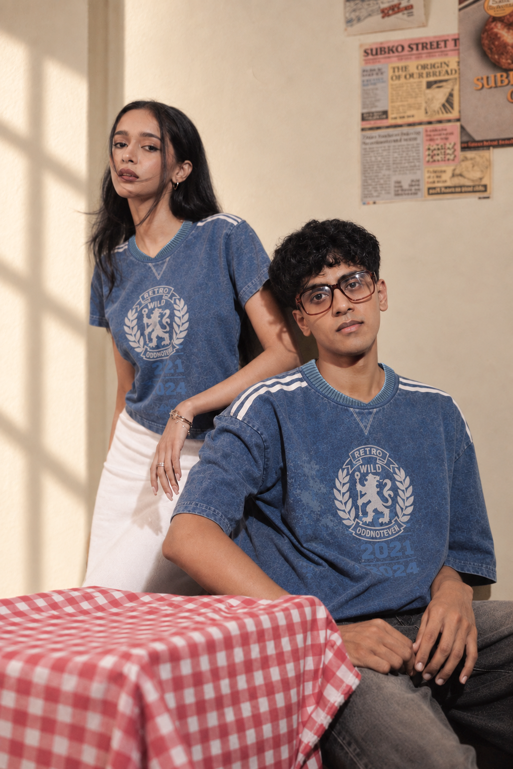 Blue Lions Retro Baby Tee