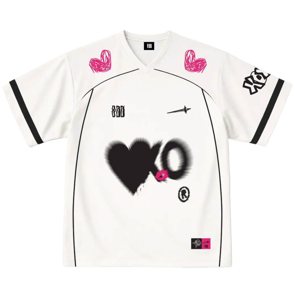 Comet x Odd Scribbled Heart White Jersey