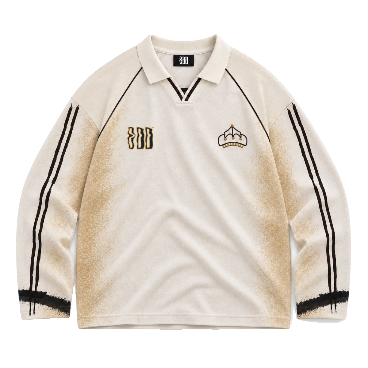 Crowned White Retro Polo