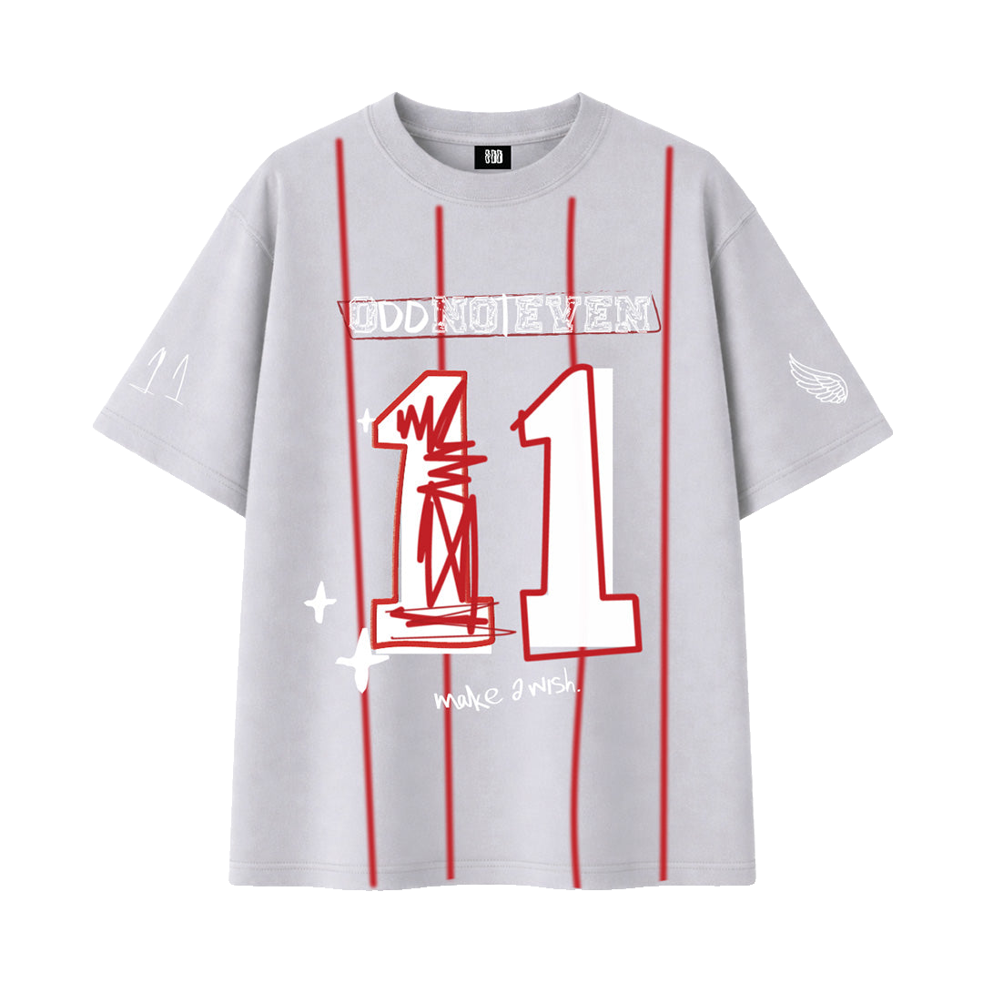 'Make A Wish' Grey Jersey Tshirt