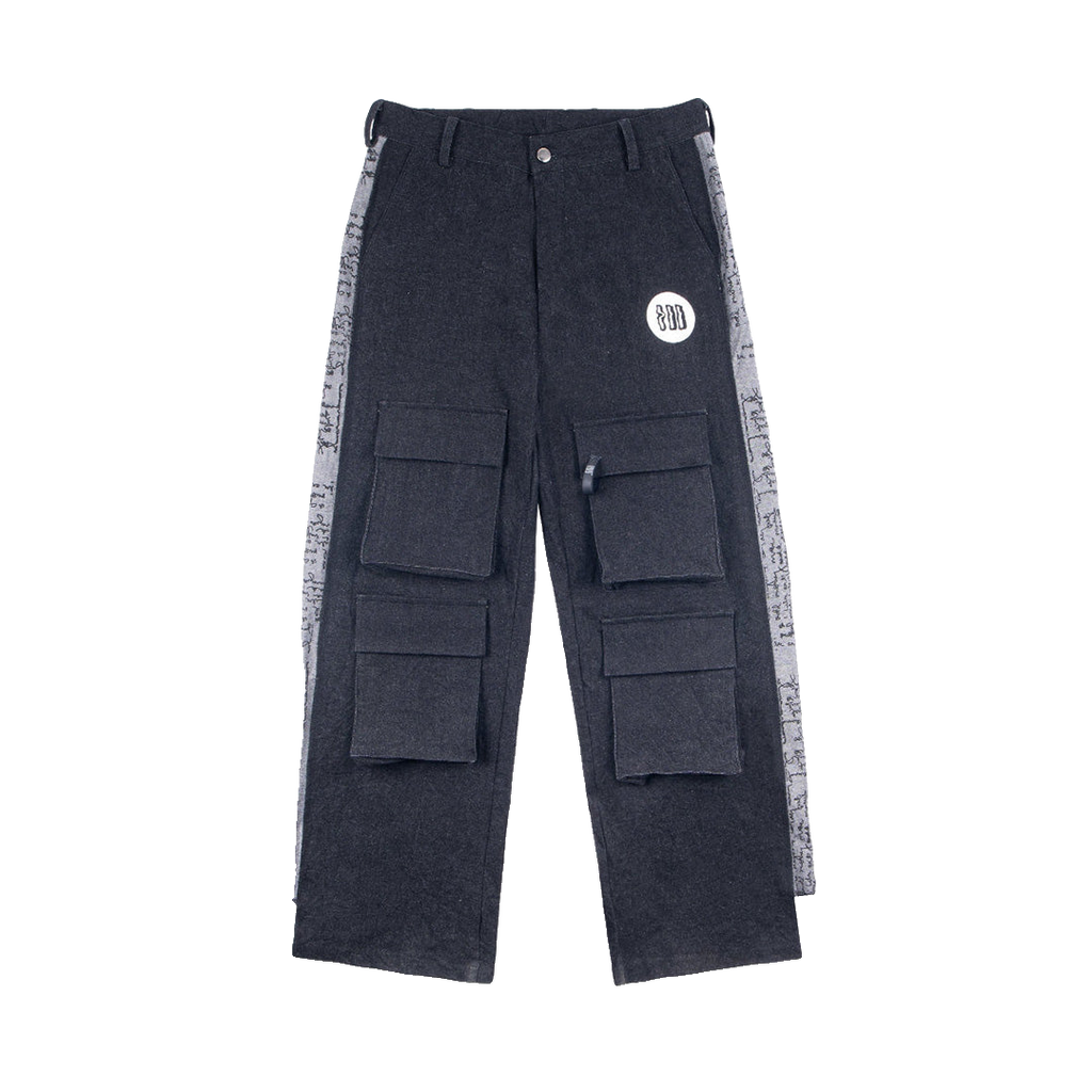 SCRIBBLED PANEL PANTS