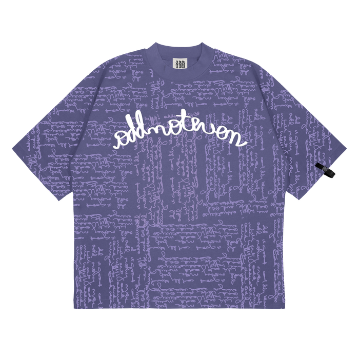 NOT BASIC PURPLE TSHIRT - graphic streetwear oversized t-shirt, Odd Not Even