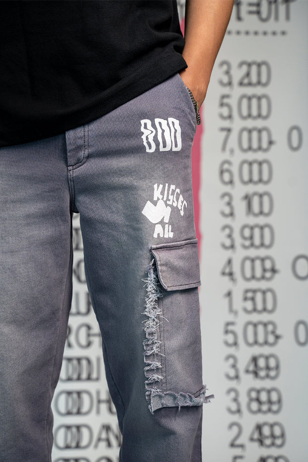 Stay Odd Stay Genius Cargo Pant - cargo pants styled streetwear, Odd Not Even